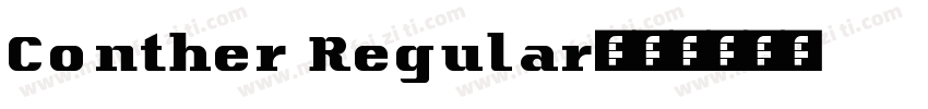 Conther Regular字体转换